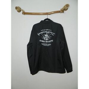The Standard Label Jacket Black Graphic Windbreaker  Men's Size X-Large